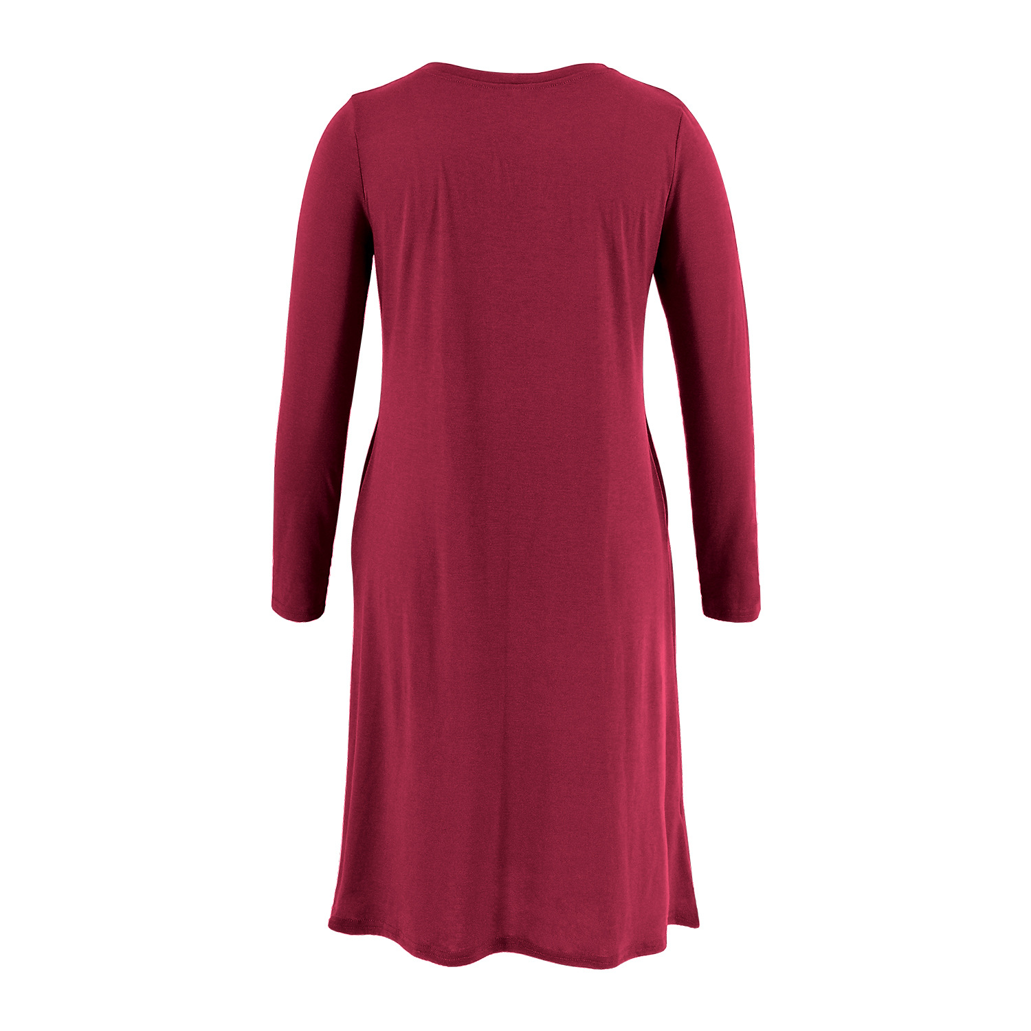 Maternity wear with Christmas hat and deer head print pocket dress-041