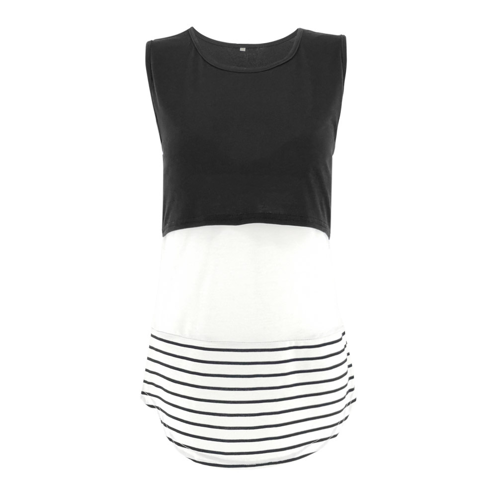 Maternity wear round neck sleeveless vest nursing T-shirt women's tops-052