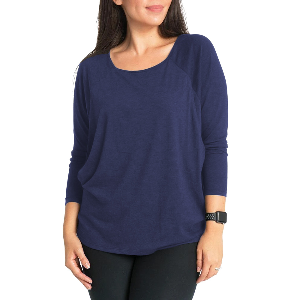 Maternity Tops Round Neck Raglan Long Sleeve Nursing T-Shirt-002