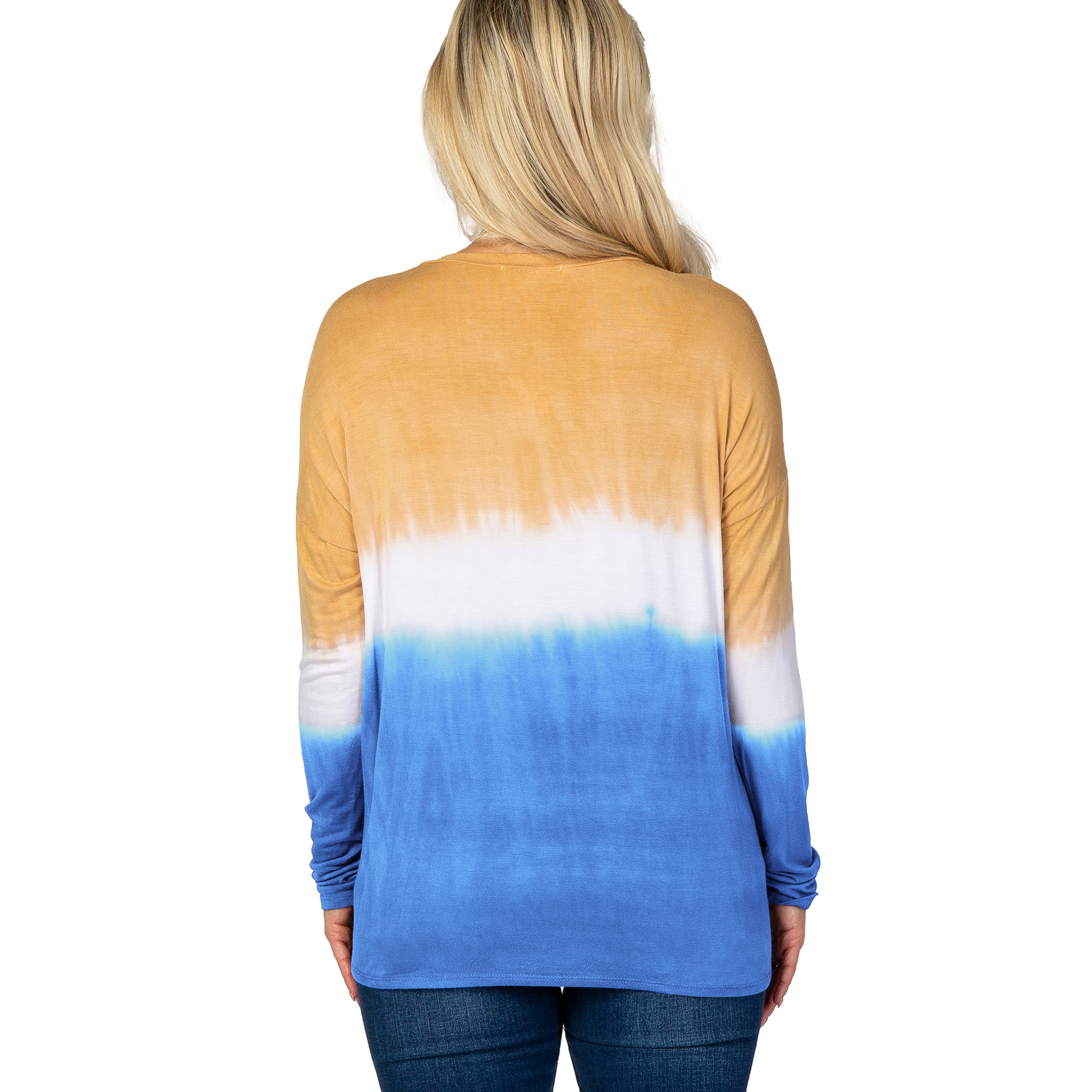 Maternity wear tie-dye gradient dandelion print warm T-shirt-054
