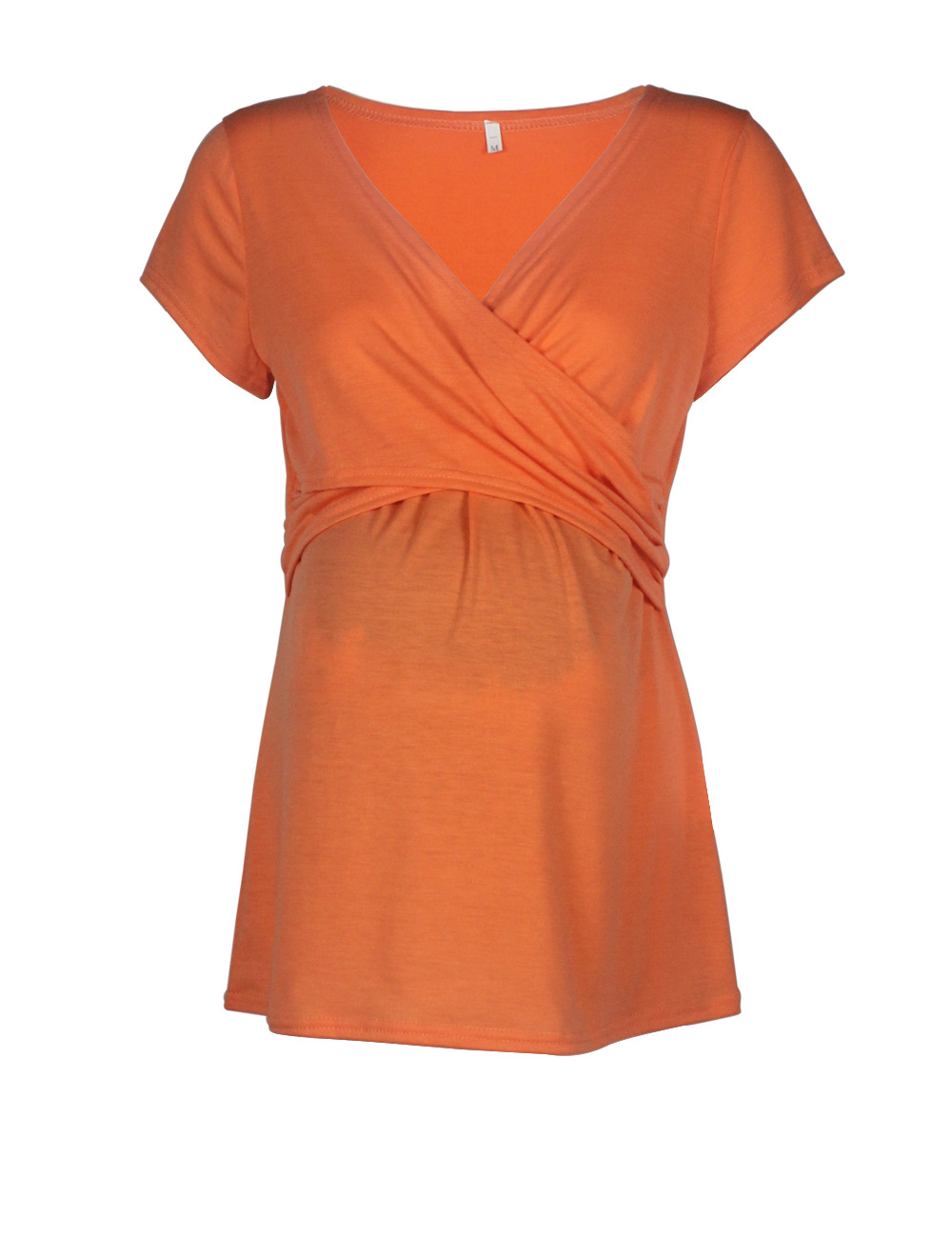 Maternity wear deep V-neck solid color cross nursing clothes-059